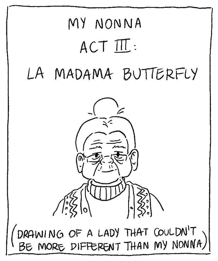 A poorly drawn collection of memories on my nonna in three acts. This is the third and final act.